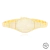 Bracelete Pulseira Detalhe Amendoado com Micro Zircônia e Fecho Gaveta Semijoia Ouro