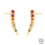 Brinco Ear Cuff com Zircônias Coloridas Semijoia Ouro - comprar online