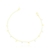 Pulseira Pontos de Luz Cristais e Chapinhas Lisas Semijoia Ouro