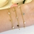 Pulseira Pontos de Luz Cristais e Chapinhas Lisas Semijoia Ouro - comprar online