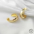 Brinco Argola Gota Curvada Lisa Semijoia Ouro - comprar online