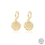 Brinco Argola com Medalha Estrela de Davi Semijoia Ouro - comprar online