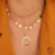 Colar Choker com Medalhas Lisas Penduradas Semijoia Ouro - comprar online