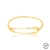 Bracelete Inspiração Alfinete no Centro Semijoia Ouro
