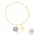 Pulseira Infantil Castelo Liso e Carruagem Resinada Semijoia Ouro - comprar online