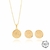 Conjunto Redondo Pai Nosso Semijoia Ouro