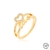 Anel Love e Coração de Micro Zircônia Semijoia Ouro - comprar online