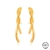 Brinco Ear Hook Fios Entrelaçados Semijoia Ouro