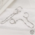 Brinco Argola com Corrente de Bolinhas e Piercing Fake Semijoia Ródio Branco - CB Semijoia