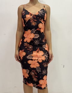 Vestido tropical alça