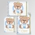 Kit: Livro do bebê, caderneta e Porta documento - Ursinho príncipe padrão