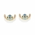 Brinco stitch banhado a ouro 18k com aplicação de resina Colorido Rommanel - comprar online