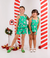 conjunto verde confortável com estampa divertida, perfeito para festas,