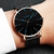 Imagem do Relógios requintados 2022 masculino elegante ultra fino negócios de aço inoxidável quartzo novo relógio de pulso moda preto casual relógio para homens