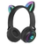 Fones de ouvido de gato para crianças fone de ouvido sem fio Bluetooth jogo de música com microfone bilateral de redução de ruído