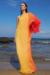VESTIDO SOLAR PLUMAS