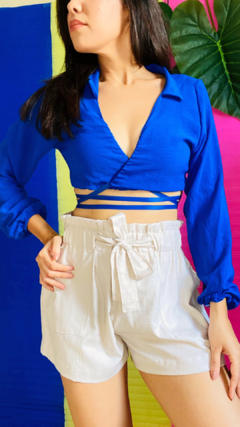 Cropped Azul