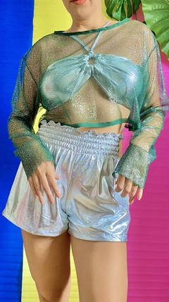 Cropped Tule Cores - loja online