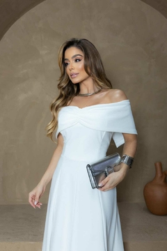 Vestido longuete rodado ombro a ombro - comprar online