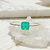 Pulseira Bracelete Pedra Fusion Esmeralda Quadrada Banho Ouro 18k