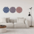 Conjunto Três Pratos Decorativos De Parede Vidro Arabesco 22Cm
