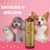 Frasco de shampoo neutralizador de odores Turmalina Cereja e Avelã, com um cachorro e um gato ao fundo, em um ambiente colorido.