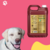 Frasco de shampoo Suave Esmeralda Cereja e Avelã de 5L da Dolce Pet, com um cachorro sorrindo ao lado.