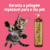 Gato brincando ao lado do Shampoo Clareador Tonalizante Ametista Bambu Mossô 1L Dolce Pet.
