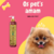 Frasco da Máscara de Hidratação 50 Segundos Jade da Dolce Pet com imagem de um cão Pomeranian ao fundo.