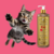 Gato brincando ao lado da máscara de hidratação Rubi Cereja e Avelã da Dolce Pet, 450ml