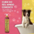 Frasco de shampoo suave Esmeralda Bambu Mossô 300ml ao lado de um cachorro em uma banheira, com bolhas ao fundo.