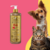 Frasco de máscara de hidratação para pets da Dolce Pet, com rótulo destacando os ingredientes cereja e avelã, acompanhado por um cachorro e um gato.