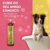 Frasco de condicionador neutro Quartzo para cachorros e gatos da Dolce Pet, com um cão em uma banheira ao fundo.