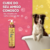 Frasco de shampoo Limpeza Intensa Safira Bambu Mossô da Dolce Pet com um cachorro em uma banheira.