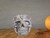 Imagem do Crânio Caveira Decorativo Em Resina Prateado