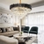 Imagem do Luminária Lustre Pendente Cristal K9 Dourado Preto Cristal LTR-010P 8x E14 Nitrolux