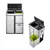 Imagem do Lixeira Automática Americana Tripla Inox Sensor Seletiva Gaveta 60l