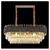 Luminária Lustre Pendente Cristal Dourado E Preto LTR-013P Nitrolux - comprar online