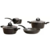 Conjunto De 4 Panelas Cerâmica Antiaderente Indução Ibiza Preto - comprar online