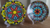 Conjunto Dois Pratos De Parede Decorativo Em Vidro Mandala 21Cm