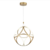 Luminária Lustre Pendente Led Dourado LPC-001 24W 4000K Nitrolux