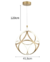 Luminária Lustre Pendente Led Dourado LPC-001 24W 4000K Nitrolux - Bahia Delivery 
