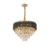 Luminária Lustre Pendente Cristal K9 Dourado Preto Cristal LTR-010P 8x E14 Nitrolux - comprar online