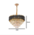 Luminária Lustre Pendente Cristal K9 Dourado Preto Cristal LTR-010P 8x E14 Nitrolux - Bahia Delivery 