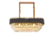 Luminária Lustre Pendente Cristal Dourado E Preto LTR-013P Nitrolux