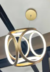Luminária Lustre Pendente Led Dourado LPC-001 24W 4000K Nitrolux na internet