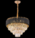 Luminária Lustre Pendente Cristal K9 Dourado Preto Cristal LTR-010P 8x E14 Nitrolux na internet