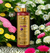 Frasco de Shampoo Clareador Tonalizante Ametista Bambu de 500ml da Dolce Pet, em meio a flores coloridas.