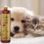 Frasco de shampoo clareador tonalizante Ametista Bambu Mossô ao lado de um cachorro e um gato.