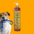Frasco de shampoo Suave Esmeralda Bambu Mossô de 300ml com um cachorro segurando uma guia.